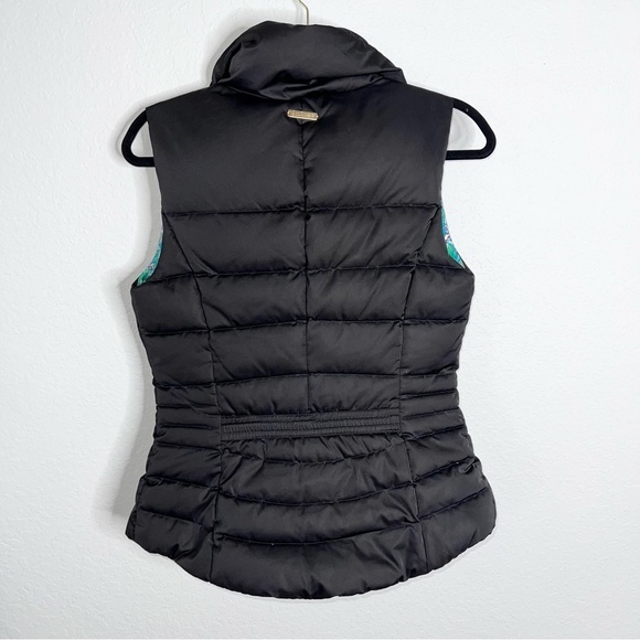 Lilly Pulitzer Vest Women Small Black Down Feather Quilted Puffer Full Zipper - Picture 3 of 7
